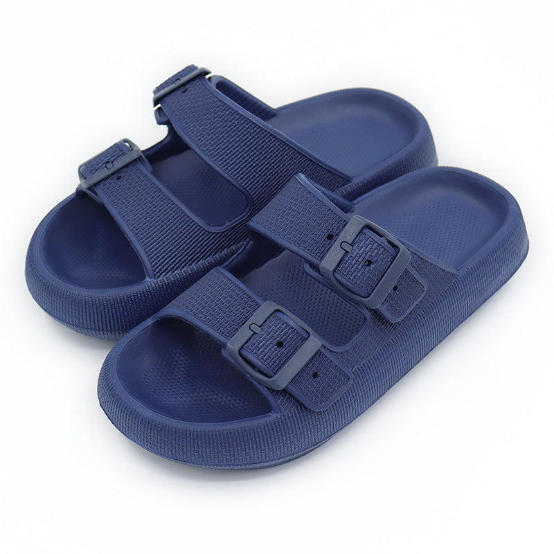 Platform Slippers Women's Summer Buckle Home Shoes Fashion Outdoor Wear