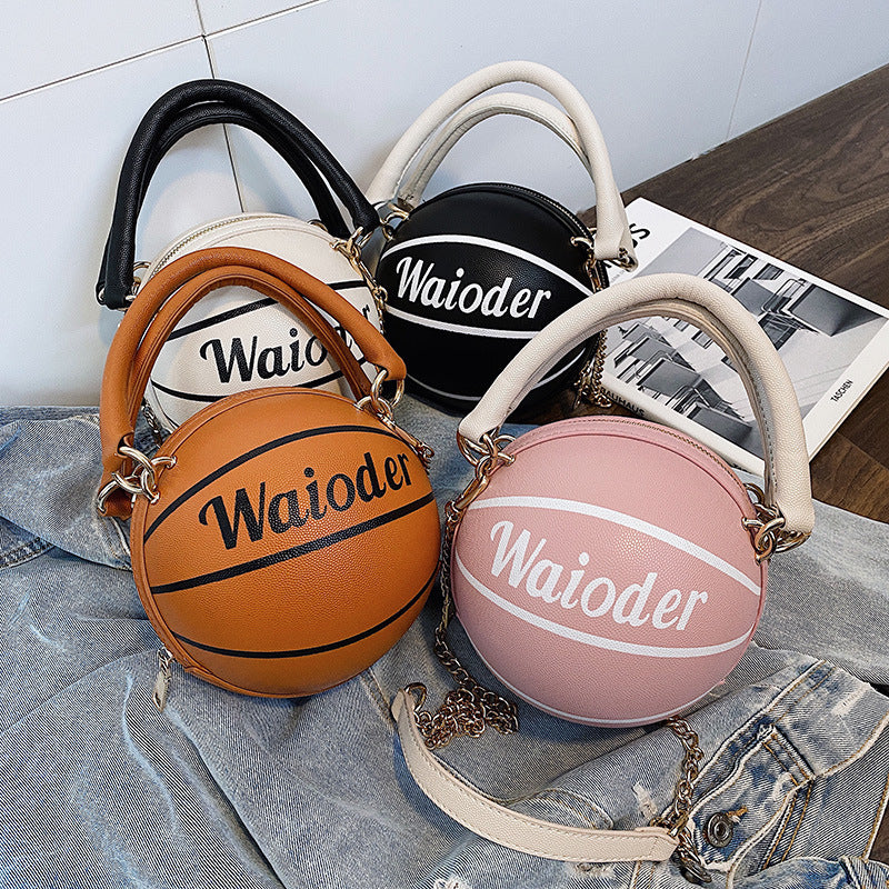 Basketball Shape Handbags and Purses for Women Chain Shoulder Crossbody