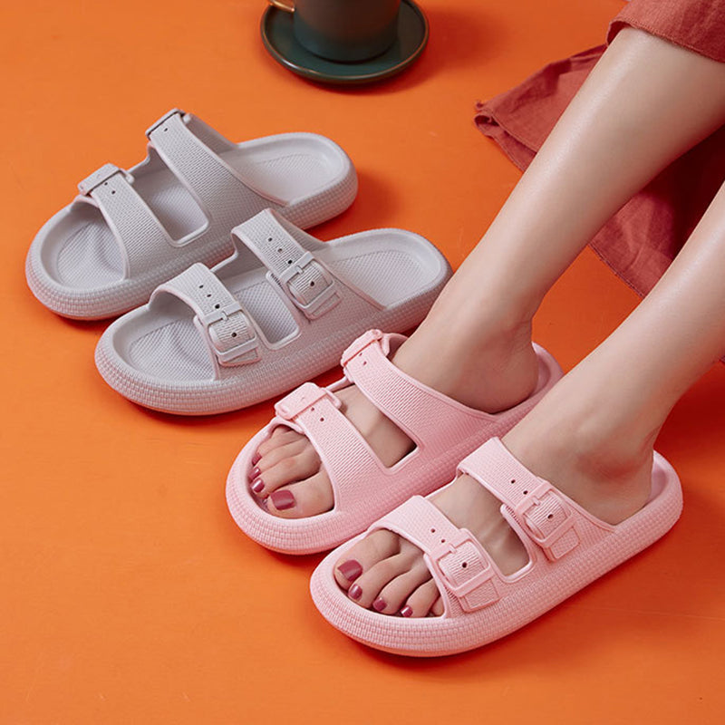 Platform Slippers Women's Summer Buckle Home Shoes Fashion Outdoor Wear