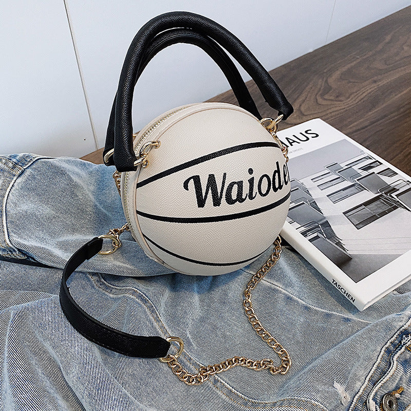 Basketball Shape Handbags and Purses for Women Chain Shoulder Crossbody