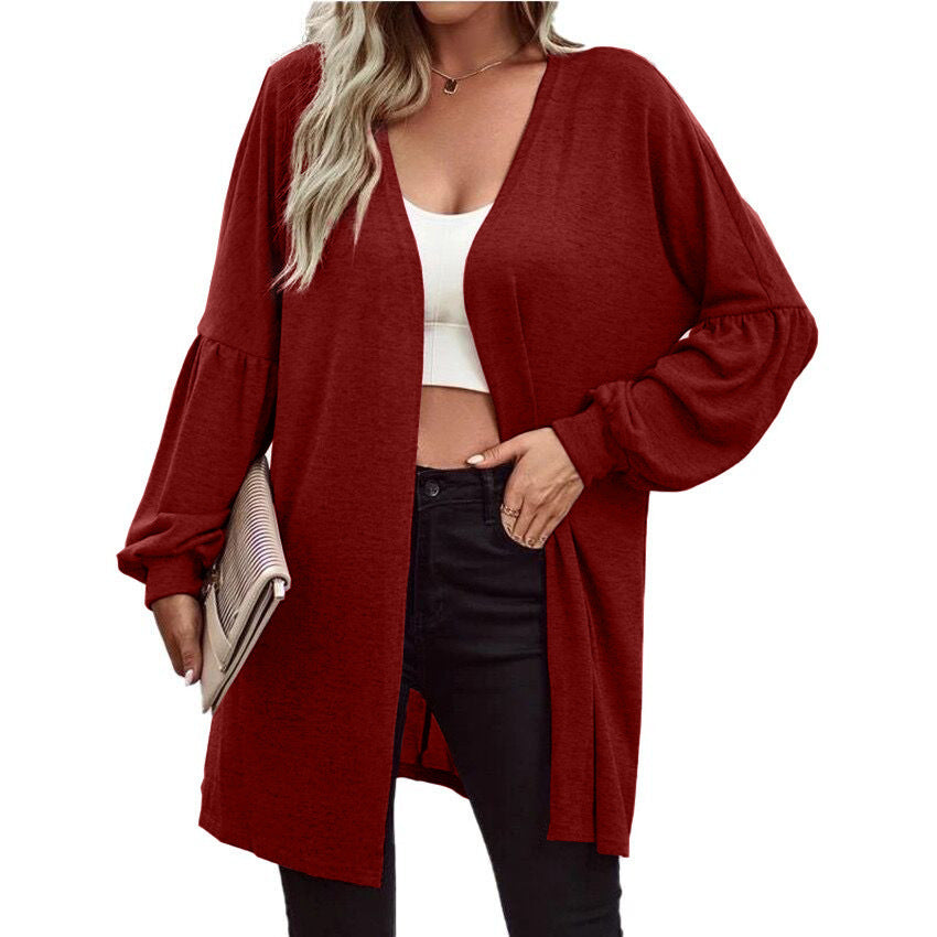 Women's Fashion Solid Color Knitted Coat