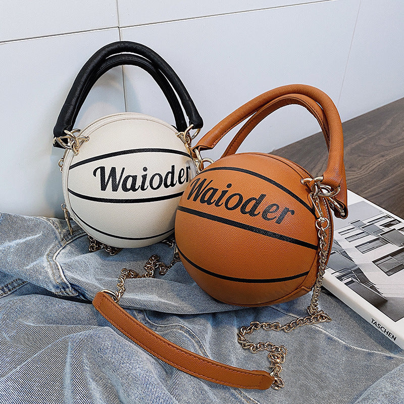 Basketball Shape Handbags and Purses for Women Chain Shoulder Crossbody