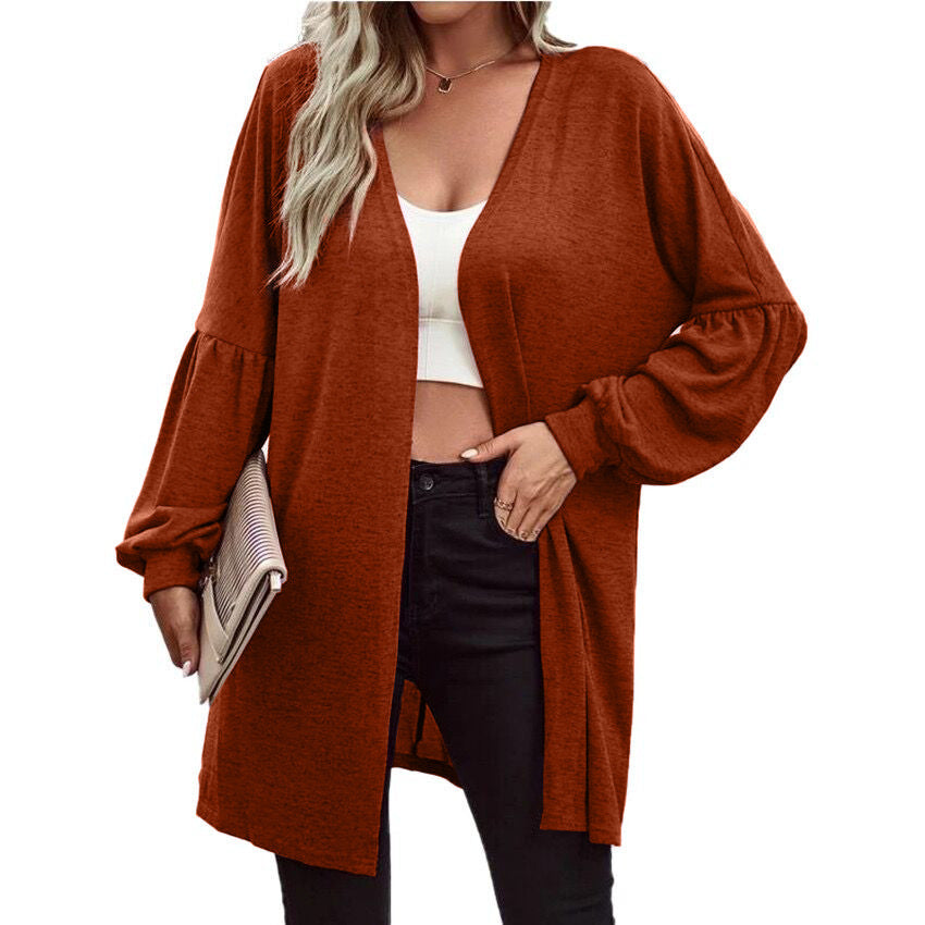 Women's Fashion Solid Color Knitted Coat