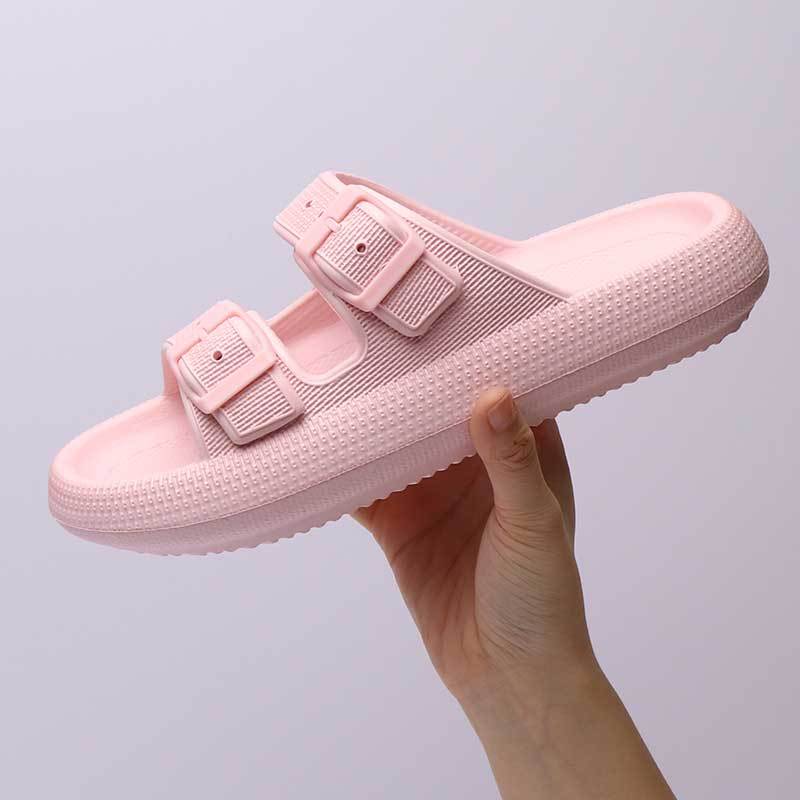 Platform Slippers Women's Summer Buckle Home Shoes Fashion Outdoor Wear