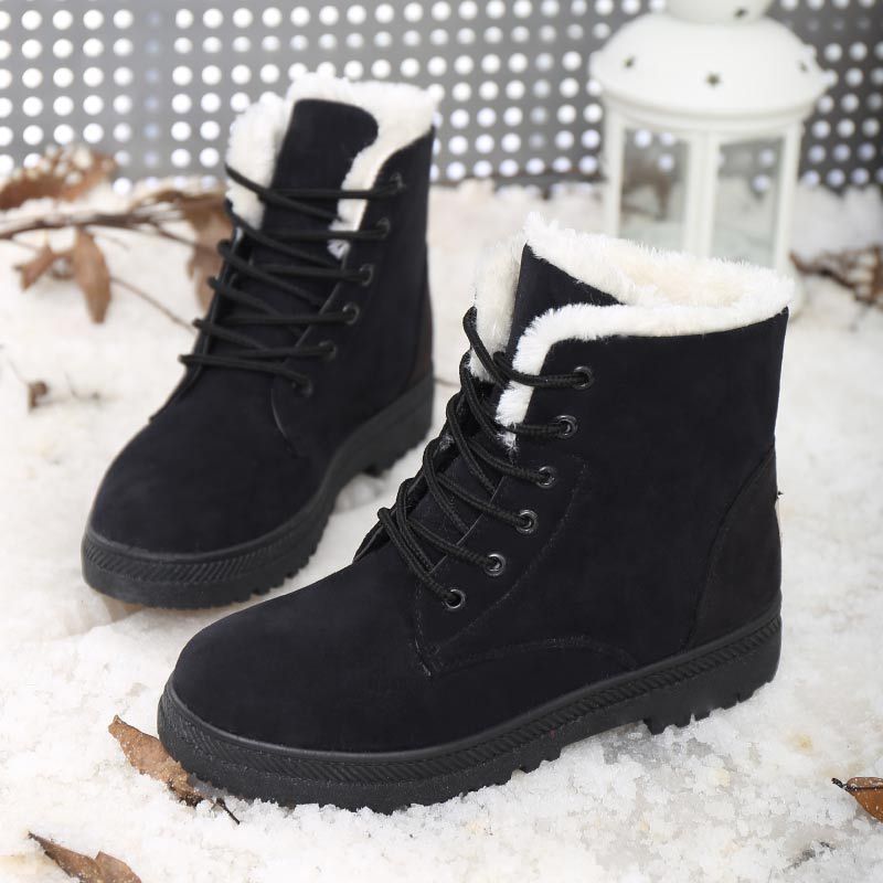 Winter Snow Boots With Warm Plush Ankle Boots For Women