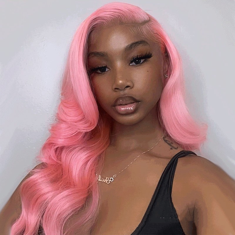 PINK Human Hair Wig