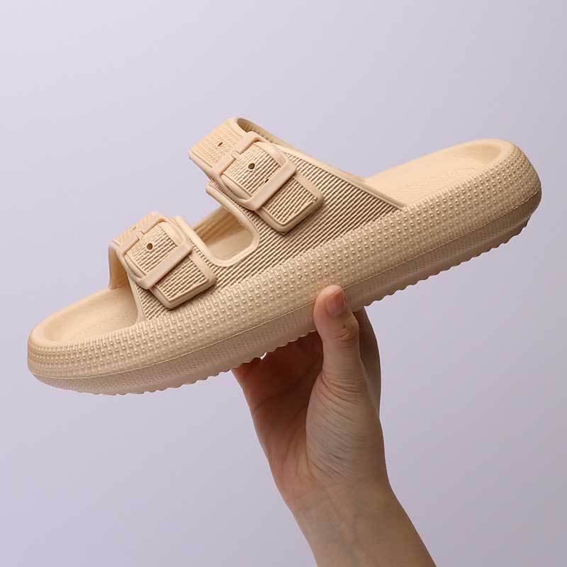 Platform Slippers Women's Summer Buckle Home Shoes Fashion Outdoor Wear